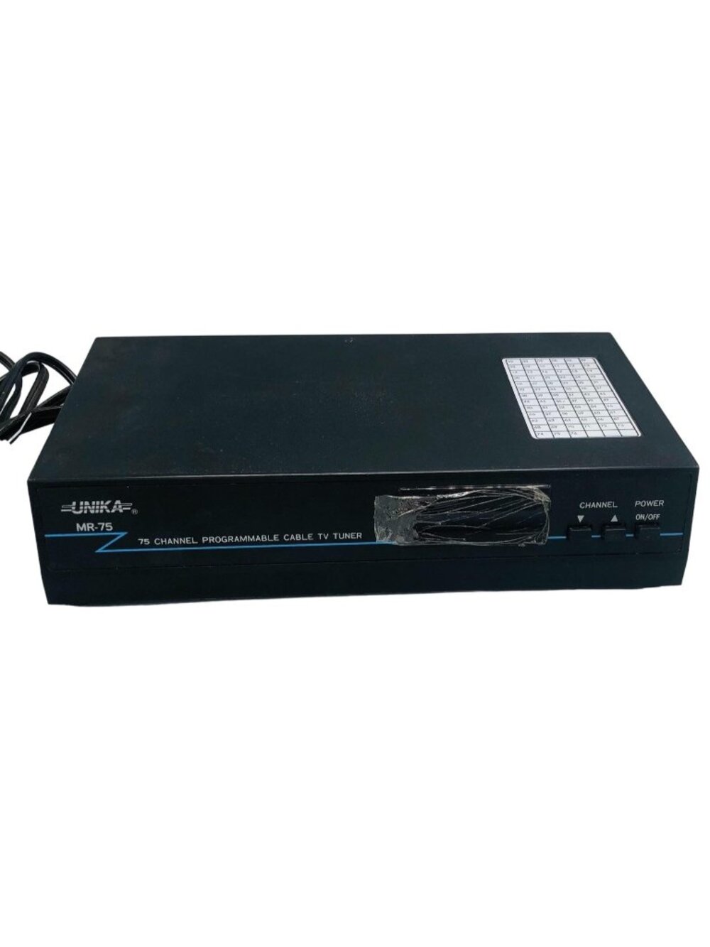 Unika mr-75 75 channel programmable cable tv tuner 120v serial # 00600121 READ